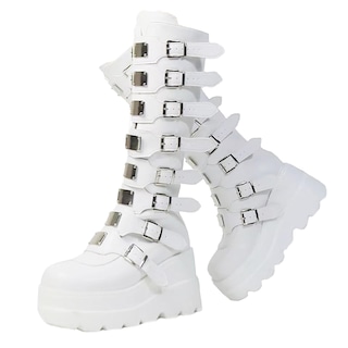 Foto 1 | Foto 1 | Botas Hasta La Rodilla Atsroel Con Plataforma Cuña Y Punta Cuadrada Para Mujer - Venta Internacional.