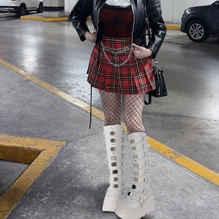 Foto 5 | Foto 5 | Botas Hasta La Rodilla Atsroel Con Plataforma Cuña Y Punta Cuadrada Para Mujer - Venta Internacional.