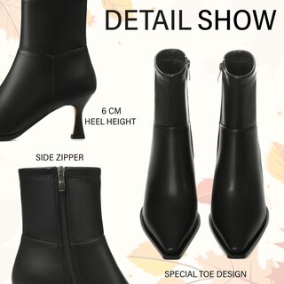 Foto 2 | Foto 2 | Botas Atsroel Black Fall A Media Pantorrilla Con Tacón De Gatito Para Mujer - Venta Internacional.