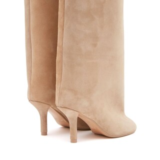 Foto 4 | Foto 4 | Botas Hasta La Rodilla Vertundy Nude Suede Tacones De Aguja Para Mujer - Venta Internacional.