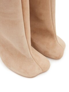 Foto 5 | Foto 5 | Botas Hasta La Rodilla Vertundy Nude Suede Tacones De Aguja Para Mujer - Venta Internacional.