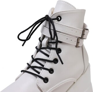 Foto 4 | Foto 4 | Botas Con Plataforma Macvise Para Mujer Tacón Alto Grueso 9 Cm Color Blanco 39 - Venta Internacional.