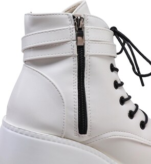 Foto 5 | Foto 5 | Botas Con Plataforma Macvise Para Mujer Tacón Alto Grueso 9 Cm Color Blanco 39 - Venta Internacional.