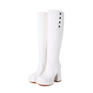 Foto 2 | Foto 2 | Botines Foremode De Piel Gótica Con Tacón Ancho Para Mujer - Venta Internacional.