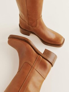Foto 5 | Foto 5 | Botas Hasta La Rodilla Vomiyall Tan Para Mujer Cómodas Con Tacón Ancho - Venta Internacional.