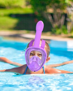 Foto 3 | Foto 3 | Máscara De Esnórquel Qingsong Para Niños Cara Completa Vista Panorámica De 180° - Venta Internacional.