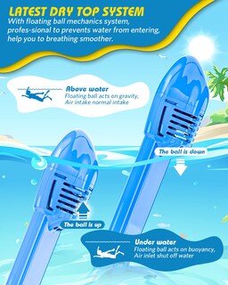 Foto 5 | Foto 5 | Máscara De Esnórquel Qingsong Para Niños Cara Completa Vista Panorámica De 180° - Venta Internacional.