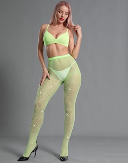 Foto 3 | Foto 3 | Medias De Red Chrleisure Con Diamantes De Imitación Brillantes Para Mujer - Venta Internacional.