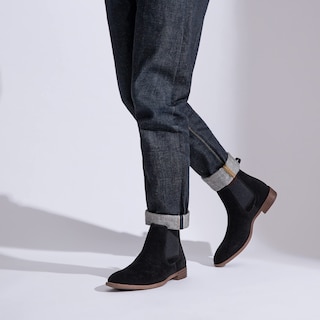 Foto 2 | Foto 2 | Botas Chelsea Jousen Amy8150 Para Hombre Gamuza Negra Talla 9 - Venta Internacional.