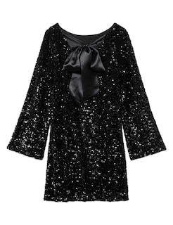 Foto 1 | Foto 1 | Minivestido Hocandy Con Lentejuelas Brillantes  Manga Larga  Sin Espalda  Negro - Venta Internacional.