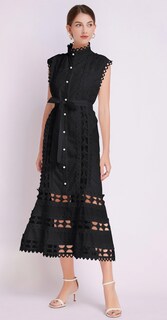 Foto 3 | Foto 3 | Vestido Lai Meng Five Cats Para Mujer Sin Mangas Encaje Midi Negro - Venta Internacional.