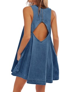 Foto 1 | Foto 1 | Vestido Vaquero Creerer Casual Sin Mangas En A Con Bolsillos - Venta Internacional.