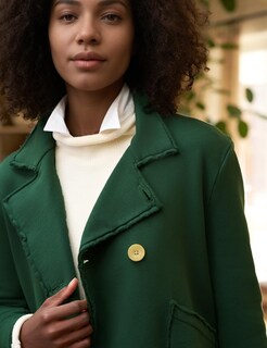 Foto 5 | Foto 5 | Pea Coat Malajisi Para Mujer Corta Con Solapa Con Muescas Color Verde Talla M - Venta Internacional.