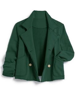 Foto 7 | Foto 7 | Pea Coat Malajisi Para Mujer Corta Con Solapa Con Muescas Color Verde Talla M - Venta Internacional.