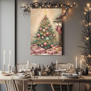 Foto 4 | Foto 4 | Decoración De Pared Con Forma De Árbol De Navidad Gspqaz Festiva Y Vintage 40 X 60 Cm - Venta Internacional.