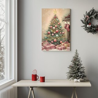 Foto 6 | Foto 6 | Decoración De Pared Con Forma De Árbol De Navidad Gspqaz Festiva Y Vintage 40 X 60 Cm - Venta Internacional.