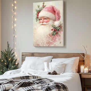 Foto 5 | Foto 5 | Decoración De Pared Navideña Gspqaz Vintage De Papá Noel 40 X 60 Cm - Venta Internacional.