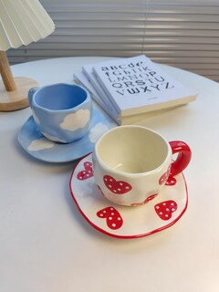 Foto 4 | Foto 4 | Juego De Tazas De Café Disoza Blue Flowers Ceramic 250 Ml Con Platillo - Venta Internacional.
