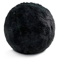 Cojín Esfera Bola Peluche Negro