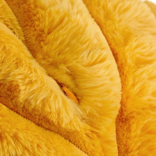 Foto 4 | Foto 4 | Cojín Esfera Bola Acanalado Peluche Mostaza