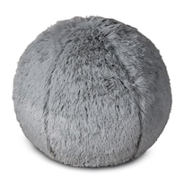 Cojín Esfera Bola Peluche Gris