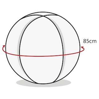 Foto 1 | Foto 1 | Cojín Esfera Bola Acanalado Peluche Negro