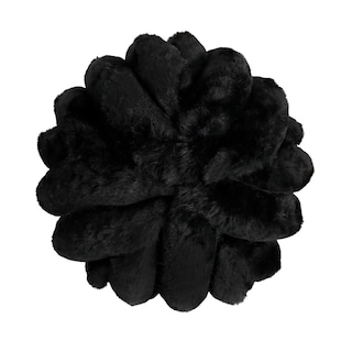 Foto 5 | Foto 5 | Cojín Esfera Bola Acanalado Peluche Negro