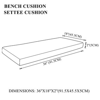 Foto 2 | Foto 2 | Cojín Para Asiento De Banco Espuma Viscoelástica Respaldo De Goma Antideslizante 91 X 45 5 Cm - Venta Internacional.