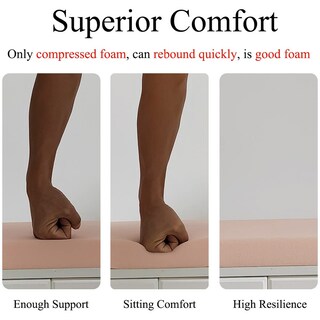 Foto 5 | Foto 5 | Cojín Para Asiento De Banco Espuma Viscoelástica Respaldo De Goma Antideslizante 91 X 45 5 Cm - Venta Internacional.