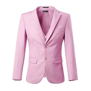 Foto 4 | Foto 4 | Trajes De Graduación Para Hombre Mrbuerly Blazer Y Pantalones Rosas - Venta Internacional.