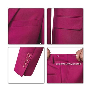 Foto 7 | Foto 7 | Traje Mrbuerly Fucsia Slim Fit 3 Piezas Para Hombre Y Corbata S/38 - Venta Internacional.