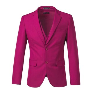 Foto 4 | Foto 4 | Traje Mrbuerly Fuchsia Slim Fit De 3 Piezas Para Hombre 3xl/48 - Venta Internacional.