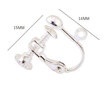 Foto 2 | Foto 2 | Componentes De Pendientes Con Clip Woiwo Para Orejas Sin Perforar Plateadas - Venta Internacional.
