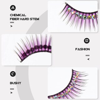 Foto 5 | Foto 5 | Pestañas Postizas Heallily Diamond 5 Pares Color Morado - Venta Internacional.