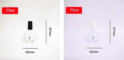 Foto 2 | Foto 2 | Botella Vacía De Esmalte De Uñas Woiwo De Vidrio De 75 Ml Con Tapa Blanca Y Negra - Venta Internacional.