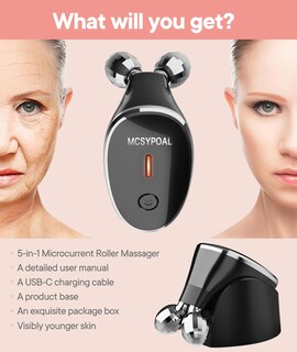 Foto 4 | Foto 4 | Rodillo Facial 5 En 1 Elishine Micro-current Negro - Venta Internacional.