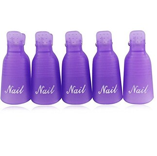 Foto 2 | Foto 2 | Pinzas Para Quitar Esmalte De Uñas Woiwo Plástico Y Acrílico 10 Unidades Color Morado - Venta Internacional.