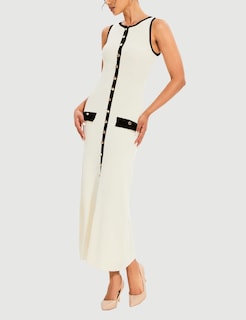 Foto 3 | Foto 3 | Vestido Largo Bqdcqb Para Mujer Sin Mangas Ajustado Acanalado Blanco - Venta Internacional.