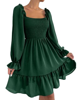 Foto 1 | Foto 1 | Vestido Ekaliy Para Mujer  Casual  Corte A  Color Verde  Poliéster  Xl - Venta Internacional.