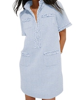 Vestido Pehmea Elegante Minivestido De Fiesta En A De Tweed Para Mujer - Venta Internacional.