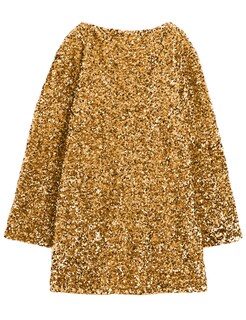 Foto 1 | Foto 1 | Vestido Lentta Con Lentejuelas Para Mujer Dorado Talla S - Venta Internacional.