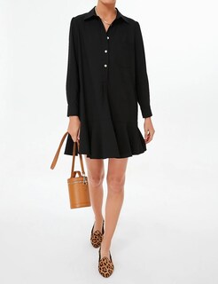 Foto 2 | Foto 2 | Vestido Jeibkouy Camisa Túnica Mini De Manga Larga Para Mujer Color Negro - Venta Internacional.