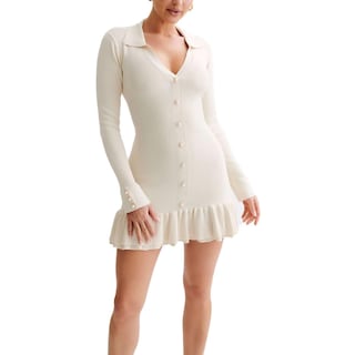 Foto 1 | Foto 1 | Vestido Tipo Suéter Sheface De Manga Larga Con Volantes Para Mujer - Venta Internacional.