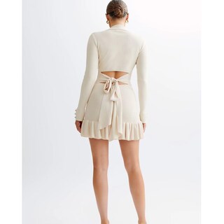 Foto 5 | Foto 5 | Vestido Tipo Suéter Sheface De Manga Larga Con Volantes Para Mujer - Venta Internacional.