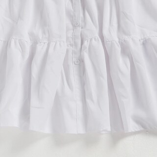 Foto 5 | Foto 5 | Vestido Wokanse Para Mujer 2024 Plisado Con Volantes Dobladillo Blanco 3xl - Venta Internacional.