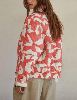 Foto 3 | Foto 3 | Chaqueta Hongsui Acolchada Estampada Para Mujer Color Óxido Talla S - Venta Internacional.