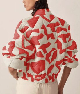Foto 6 | Foto 6 | Chaqueta Hongsui Acolchada Estampada Para Mujer Color Óxido Talla S - Venta Internacional.