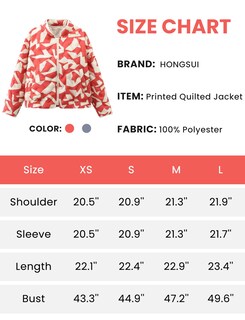 Foto 7 | Foto 7 | Chaqueta Hongsui Acolchada Estampada Para Mujer Color Óxido Talla S - Venta Internacional.
