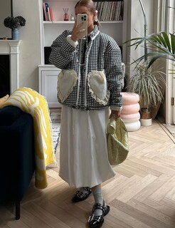 Foto 2 | Foto 2 | Chaqueta Acolchada Corta Wyeysyt Winter Gingham A Cuadros Negros Para Mujer - Venta Internacional.