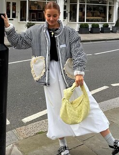 Foto 3 | Foto 3 | Chaqueta Acolchada Corta Wyeysyt Winter Gingham A Cuadros Negros Para Mujer - Venta Internacional.